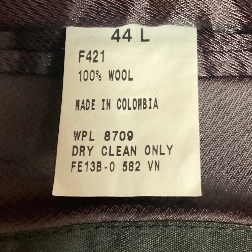 Alfani Men's Macy's Exclusive Wool Sport Coat‎ Blazer Jacket Gray Size 44L Work